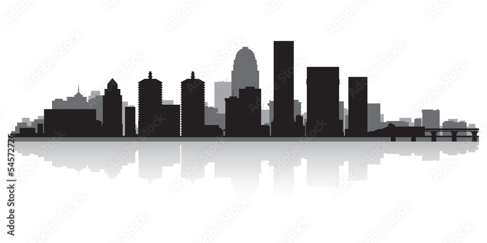 Louisville city skyline silhouette