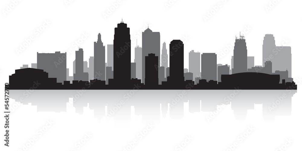 Kansas city skyline silhouette