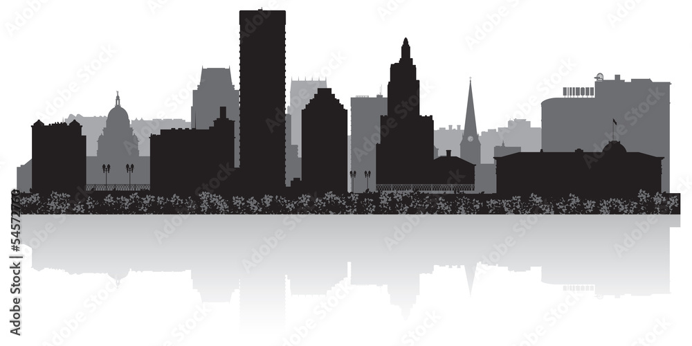 Providence city skyline silhouette