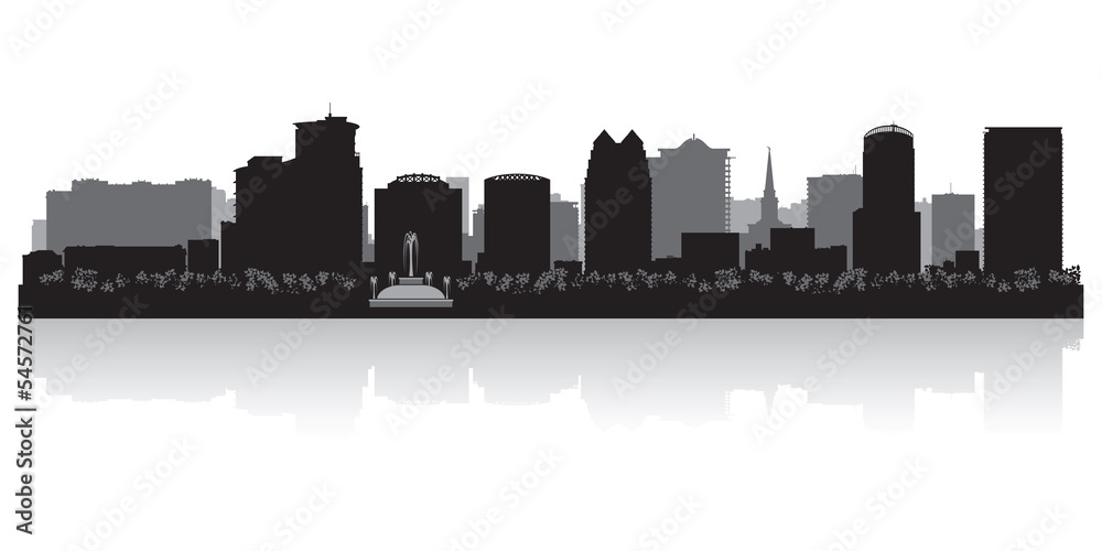 Orlando city skyline silhouette