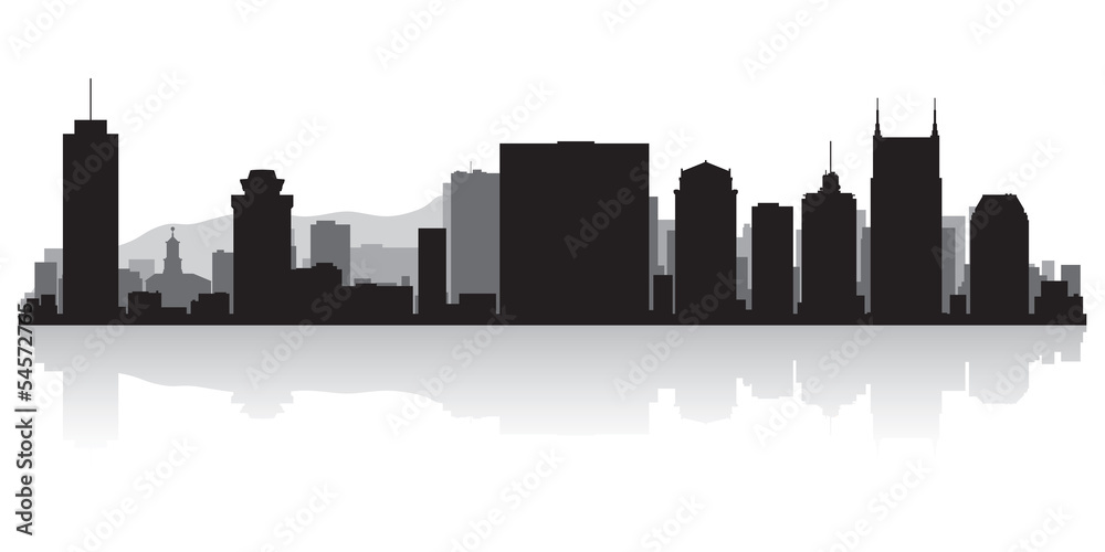 Nashville city skyline silhouette