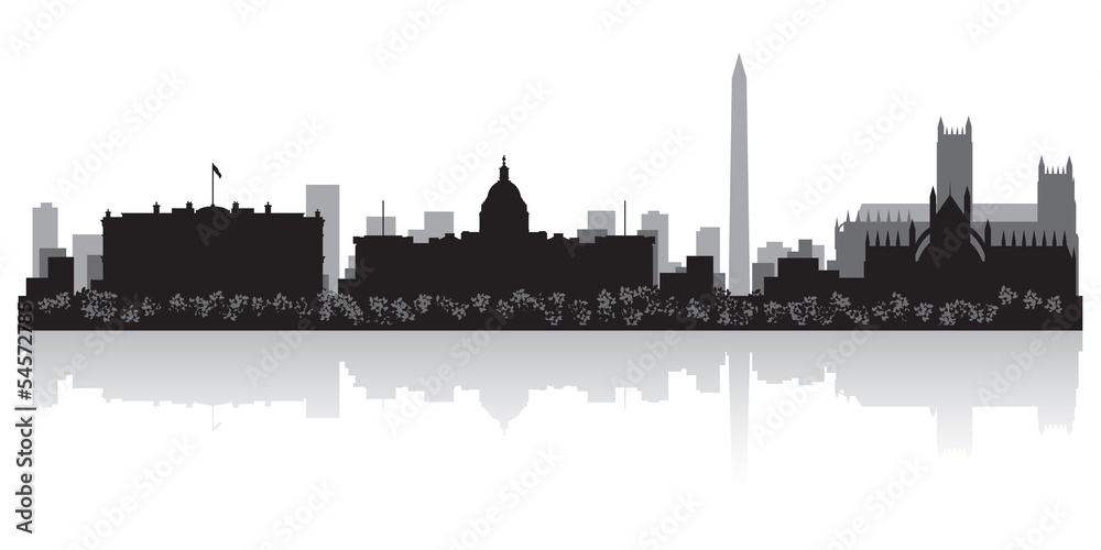 Washington city skyline silhouette
