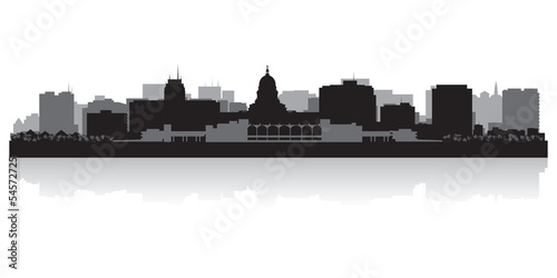 Madison city skyline silhouette photo