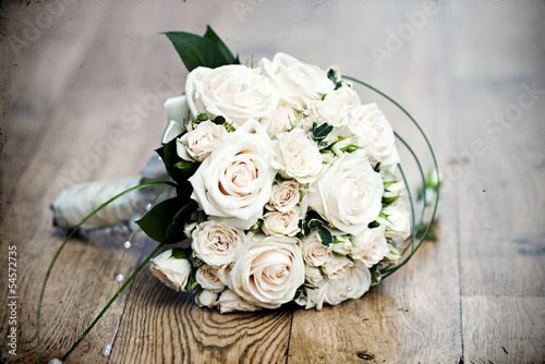 Vintage photo of white wedding bouquet © erika8213