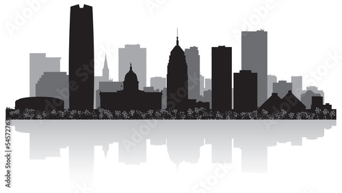 Oklahoma city skyline silhouette
