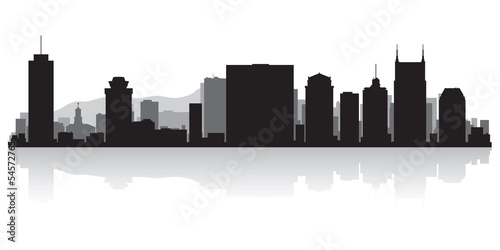Nashville city skyline silhouette
