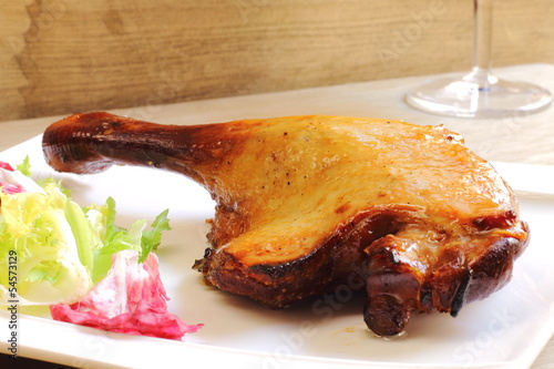 Confit de canard et salade