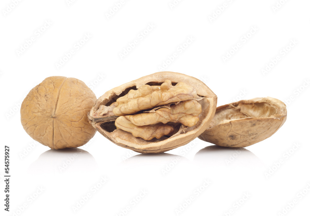 walnuts isolated on white background walnuts isolated on white background