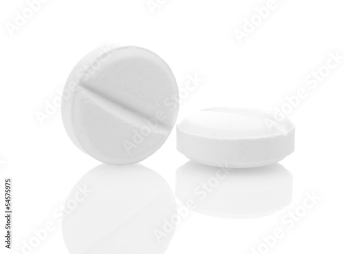 tablets isolated on white