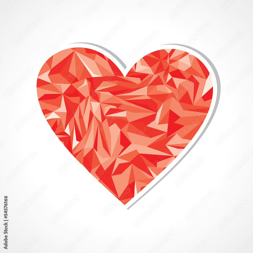 Abstract triangle heart symbol,vector illustration Abstract triangle heart symbol,vector illustration