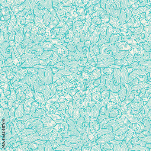 seamless abstract hand-drawn pattern, waves background. Seamless