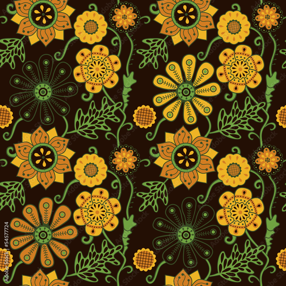 Seamless floral texture. Copy that square to the side and you'll Seamless floral texture. Copy that square to the side and you'll
