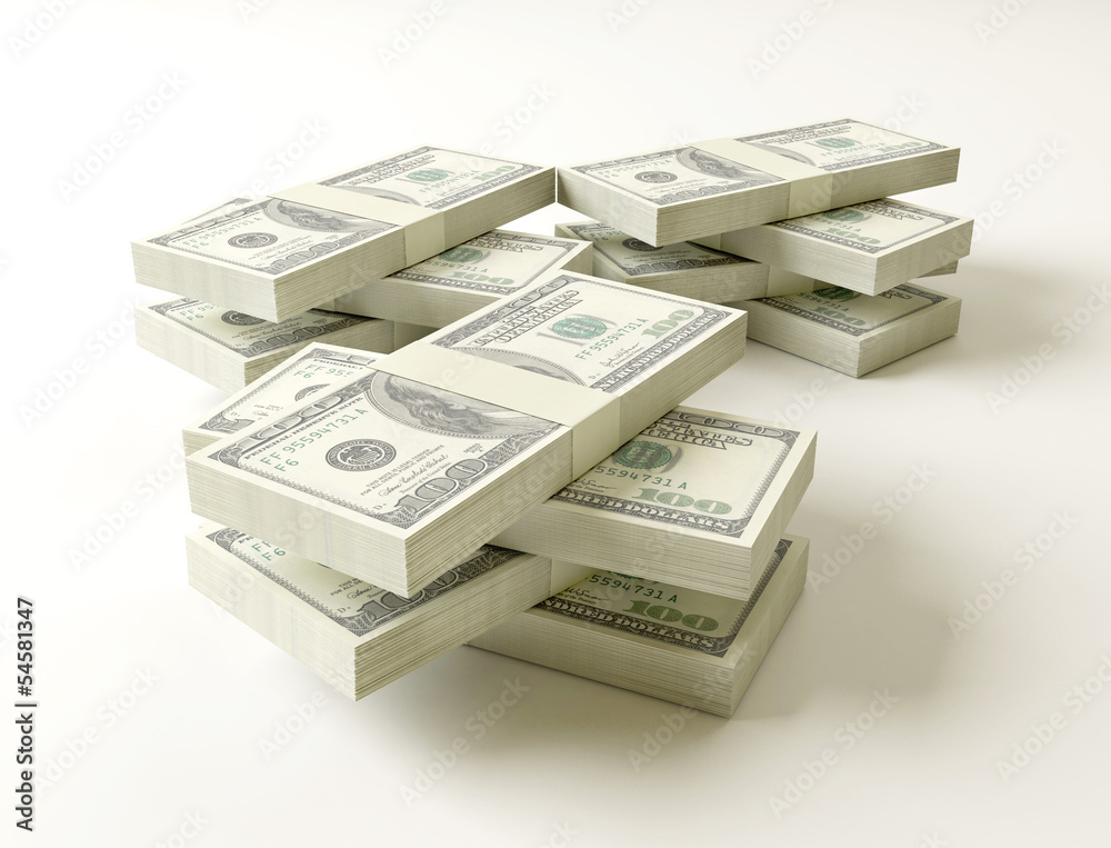 Stack of $100 bills Stack of $100 bills