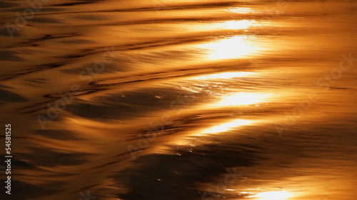 Sunset reflected off the water.