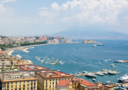 Panoramic view of Naples from Posillipo