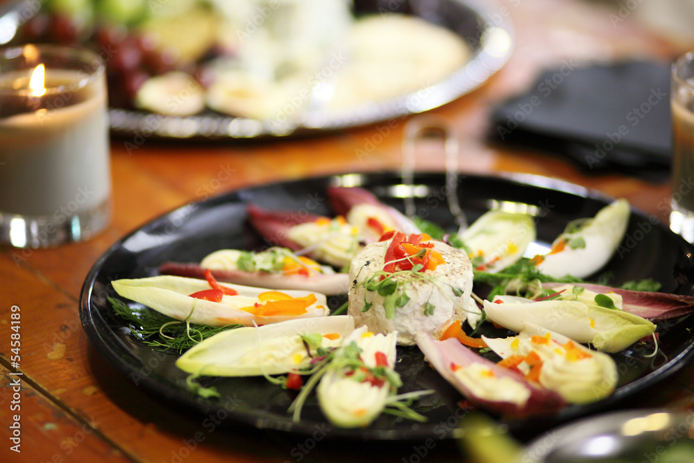 Cheese and vegetables on a tray. Cheese and vegetables on a tray.