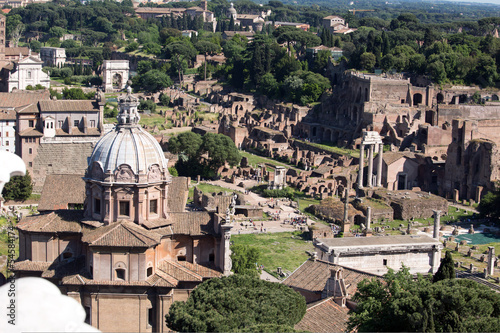 Panoramic view of the Forum in Rome