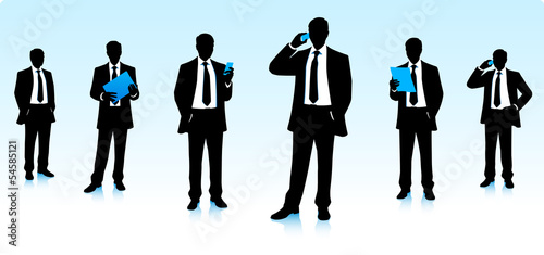 Silhouettes of businessmen
