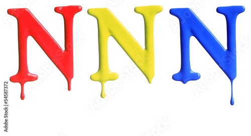 Paint dripping alphabet
