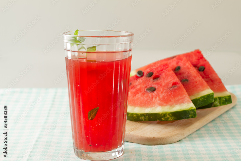Glass of watermelon smoothie isolated on white. Glass of watermelon smoothie isolated on white.