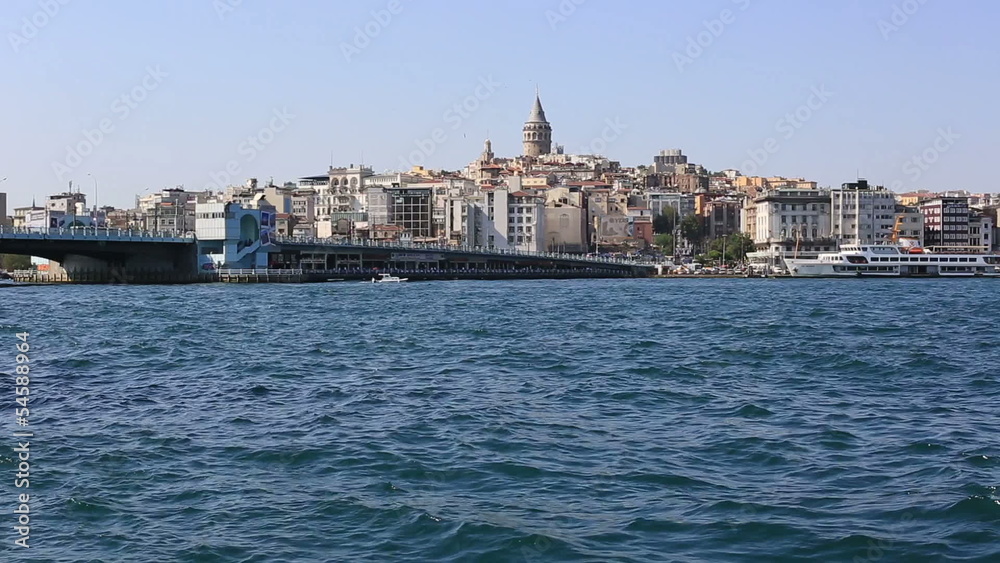 Galata Tower and Golden Horn at Istanbul Turkey Galata Tower and Golden Horn at Istanbul Turkey
