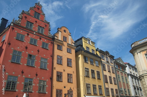 Stortogetm typical houses in Gamla Stan, Stockholm