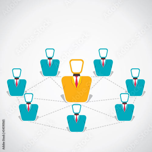 team connect to leader vector