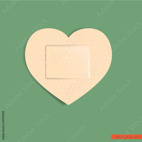 Adhesive bandage in heart shape