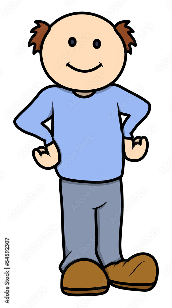 Bald Cartoon Man - Vector Illustrations Bald Cartoon Man - Vector Illustrations