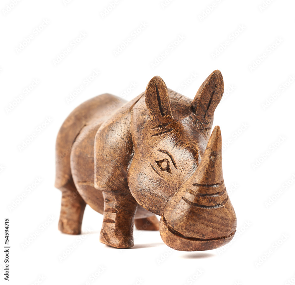 Fototapeta premium Rhinoceros rhino sculpture isolated