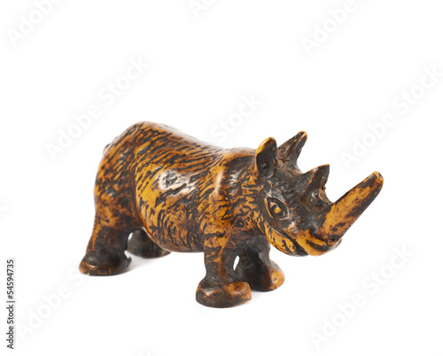 Rhinoceros rhino sculpture isolated