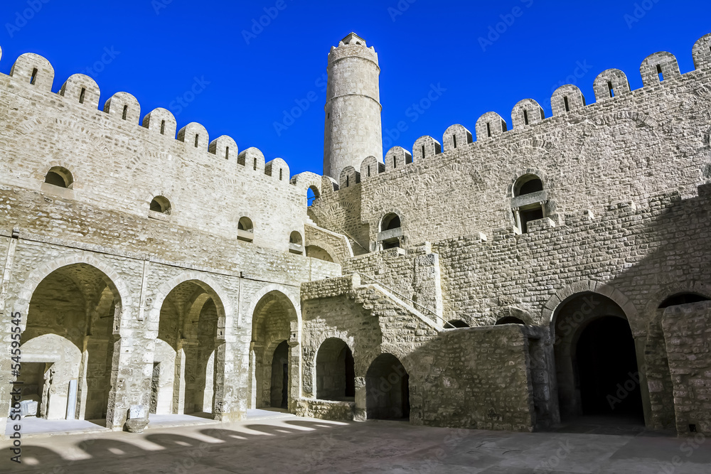 View from the courtyard of the Ribat fortress in the city of Sou