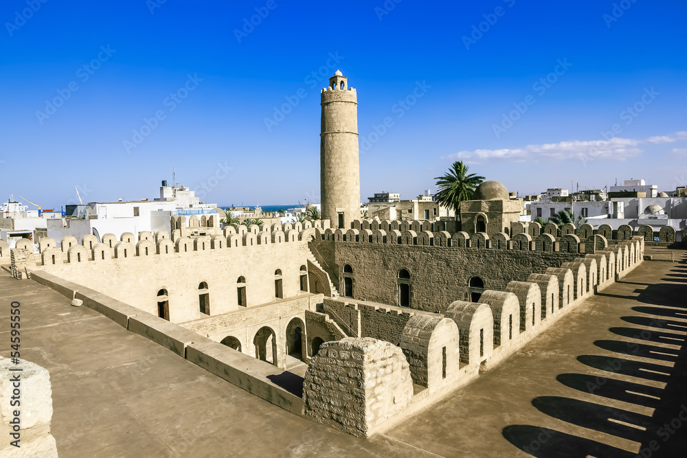 View from the walls of the fortress of Ribat of Sousse in Tunisi
