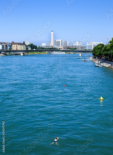 Swim in the Rhine in Basel, Switzerland