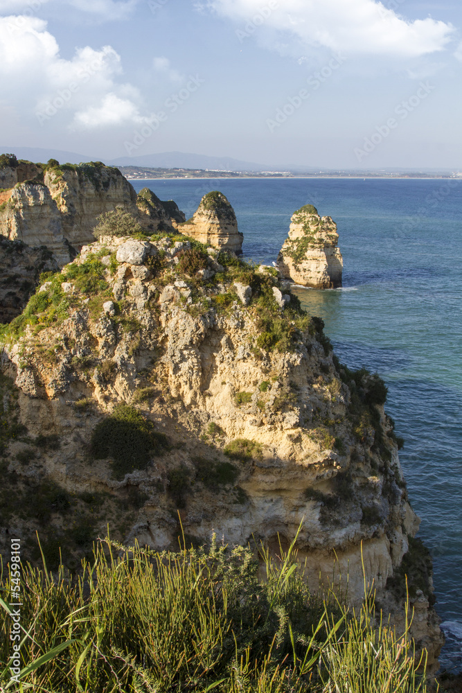 coastline of Lagos in the Algarve, Portugal