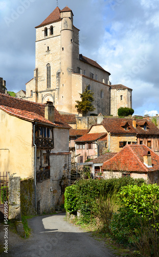 Kirche von Saint-Cirq-Lapopie / Südfrankreich photo