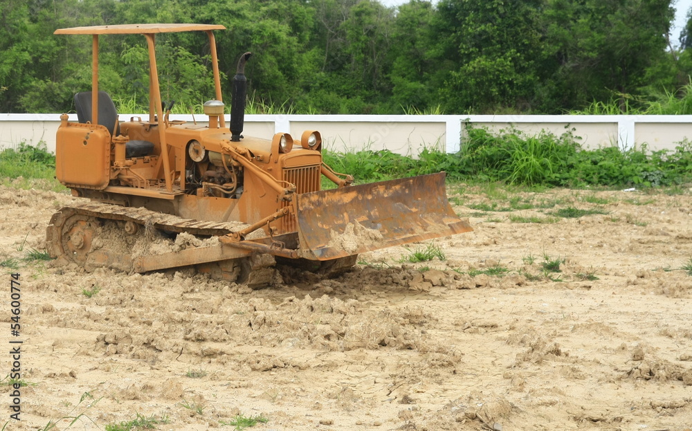 Excavator at a construction site