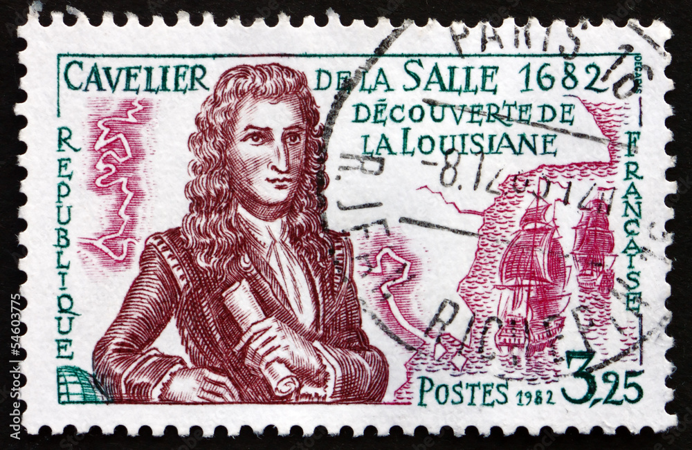 Postage stamp France 1982 Cavelier de la Salle, Explorer