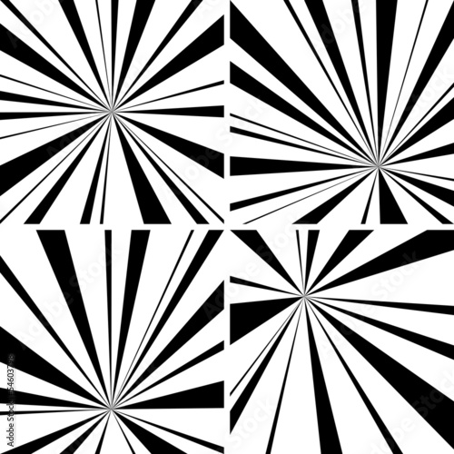 Light Beams - Black Abstract Illustration