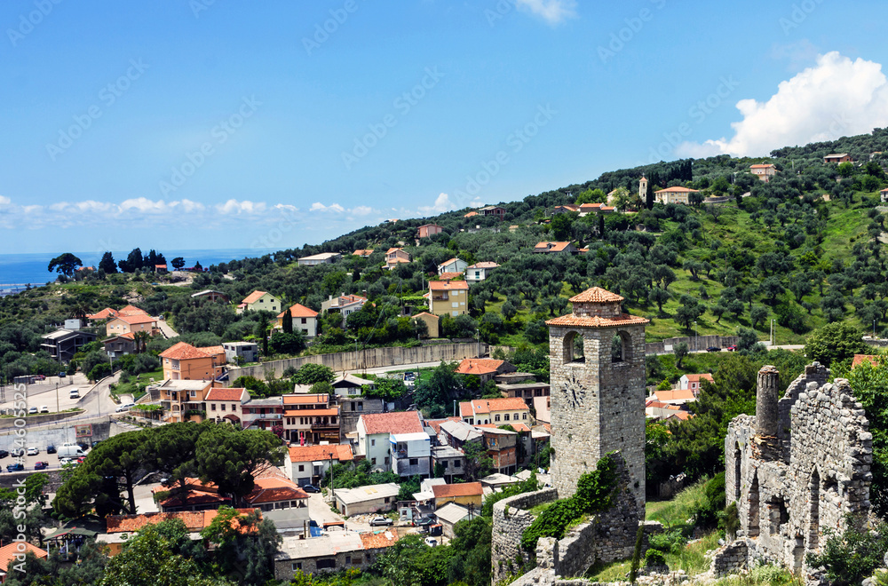 Landscape of old town Bar, Montenegro.