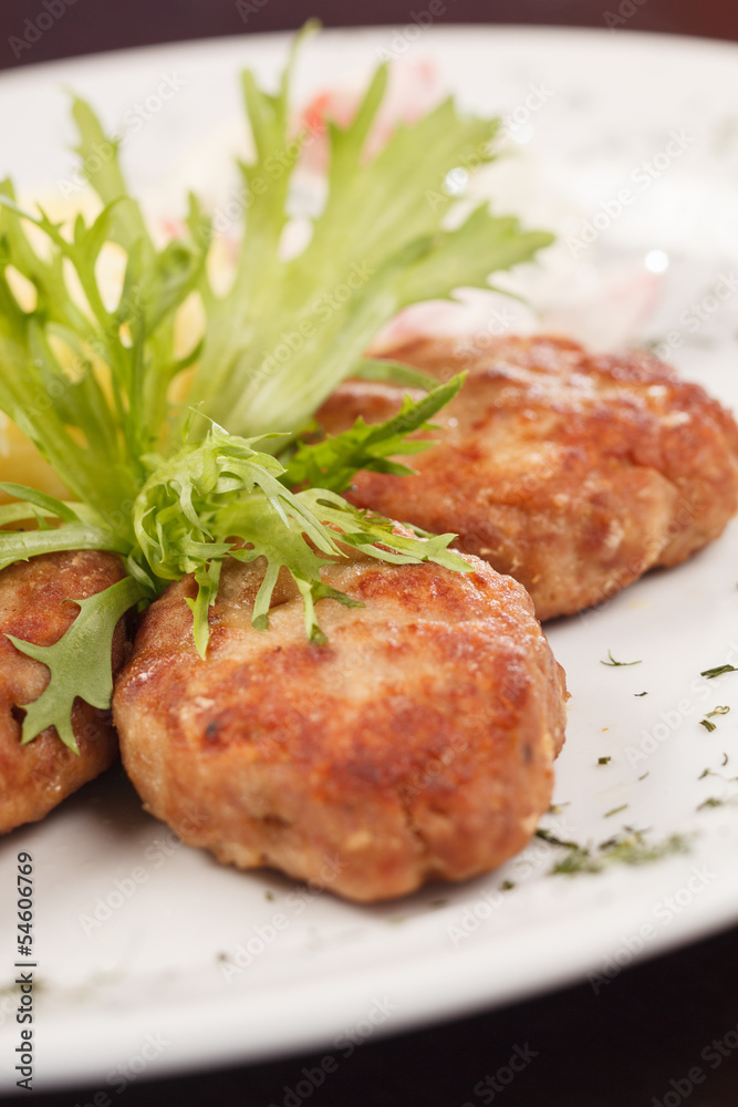 cutlets with potatoes
