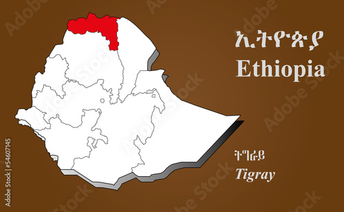 Äthiopien - Tigray hervorgehoben