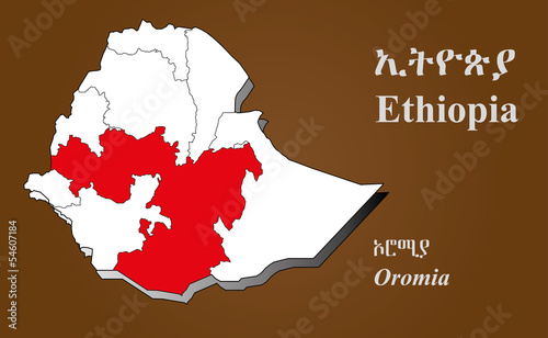 Äthiopien - Oromia hervorgehoben