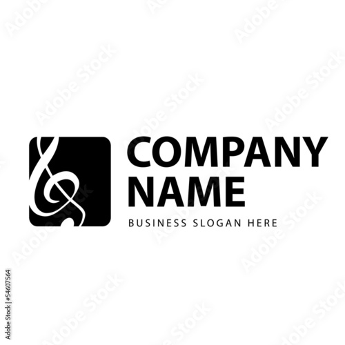 Business Logo Musik Notenschlüssel Noten