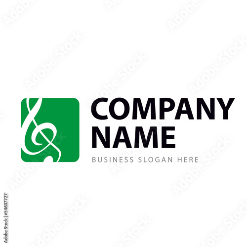 Business Logo Musik Notenschlüssel Noten