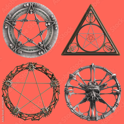 verschiedene Pentagramme