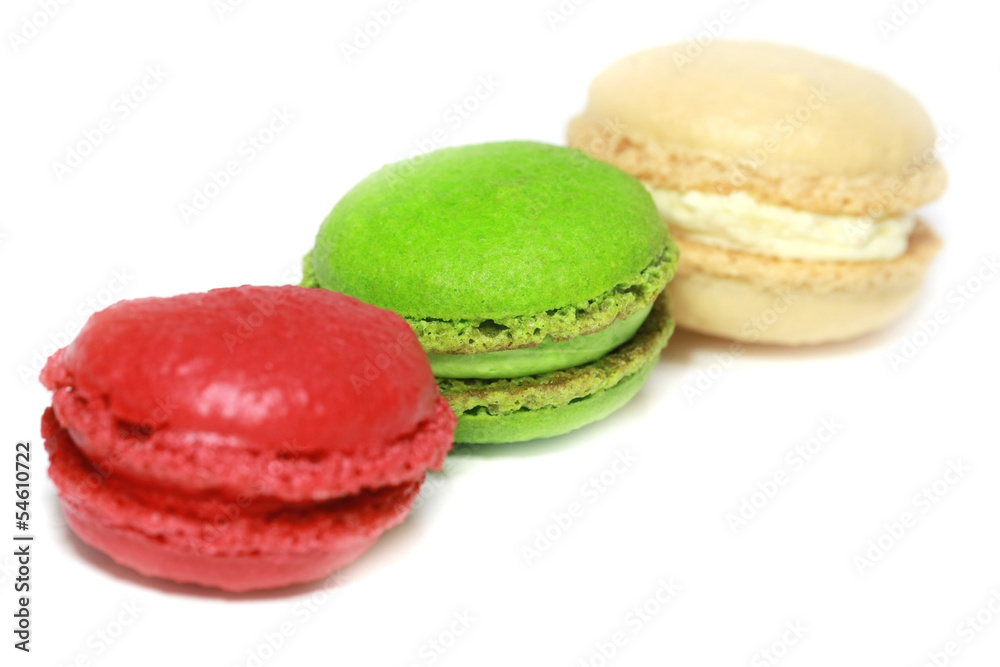 colorful macaroons isolated