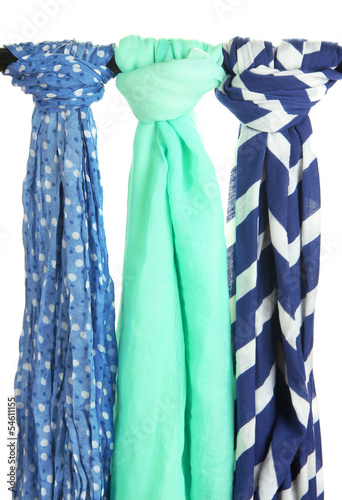 Colored scarves isolated on white © Africa Studio