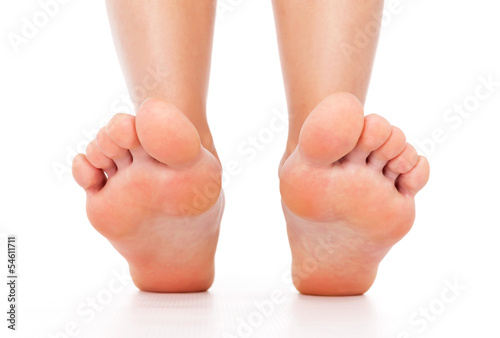 Foot stepping legs isolated © koszivu