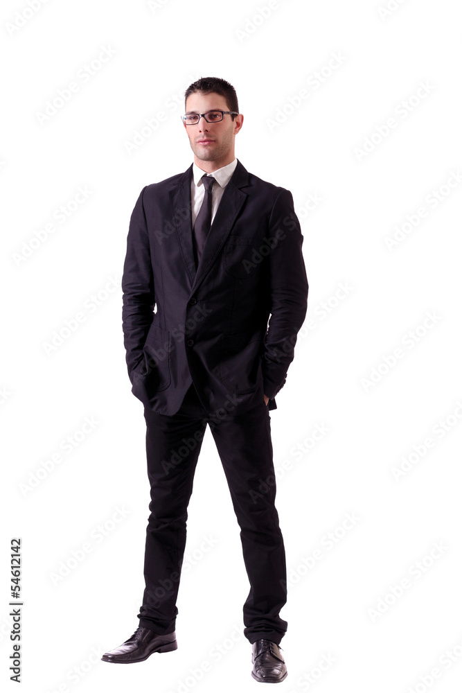 Man on a dark suit with glasses Man on a dark suit with glasses